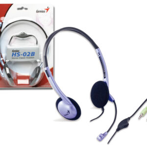 Auriculares Genius HS-02B con micrófono azul en TecnoServiceChuy