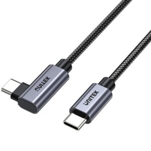 Cable Unitek USB-C a USB-C 90 grados PD 100w 3m en TecnoServiceChuy