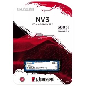 Disco SSD NV3 Kingston 500GB NVMe M.2 2280 PCIe Gen4x4 en TecnoServiceChuy