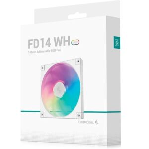 Fan DeepCool FD14 ARGB blanco en TecnoServiceChuy