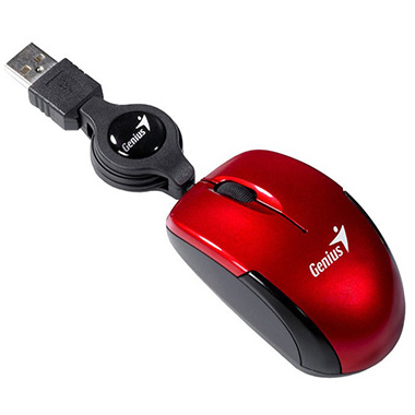 MiniMouseGeniusRetractilUSBrojo Mini Mouse Genius Retractil USB rojo en TecnoServiceChuy