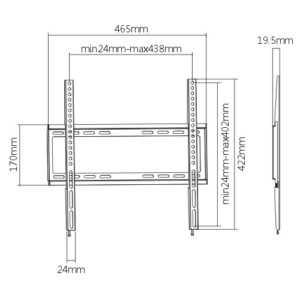 Soporte para TV fijo ultra delgado hasta 55'' en TecnoServiceChuy