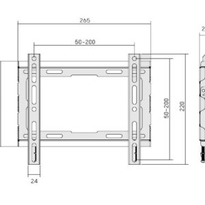 Soporte para TV lcd/led fijo perfil bajo hasta 43'' / 45kg en TecnoServiceChuy