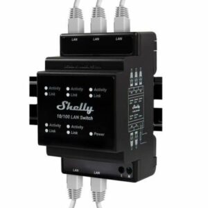Switch LAN Shelly 5 puertos RJ-45 DIN en TecnoServiceChuy