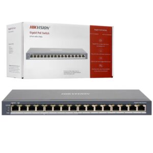 Switch PoE Hikvision 16 puertos gigabit 110W en TecnoServiceChuy