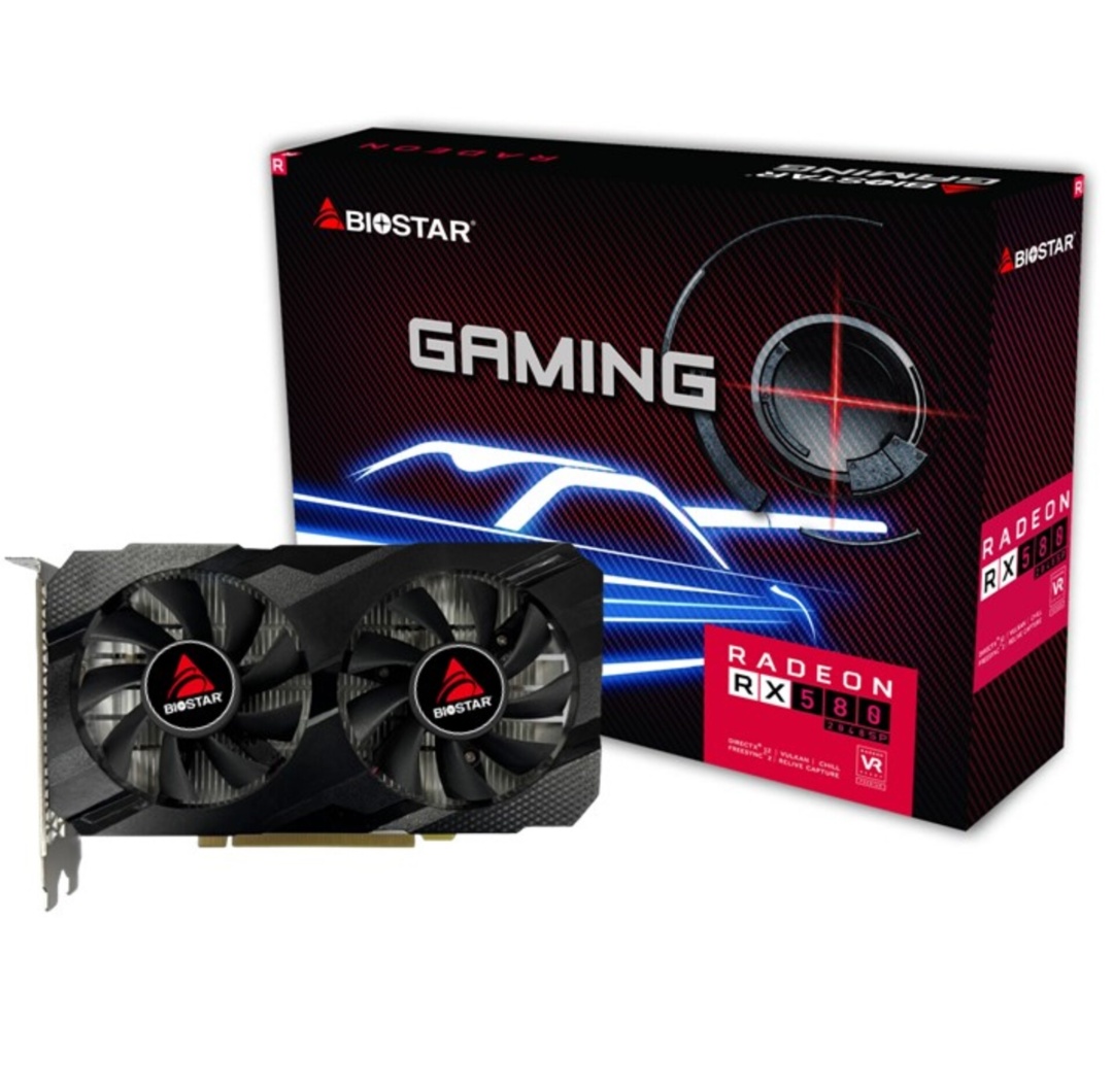 TarjetaVideoBiostarRX5802048SP8GBBlack Tarjeta Video Biostar RX580 2048SP 8GB Black en TecnoServiceChuy