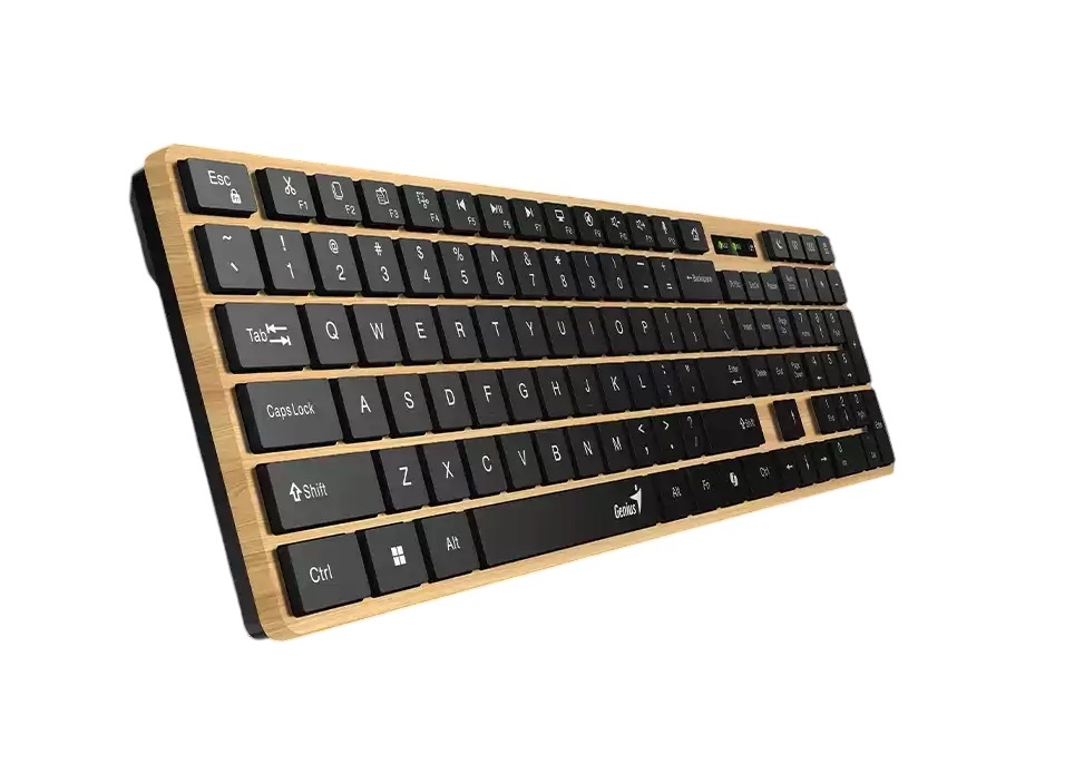 TecladoGeniusSlimStar7250BTmaderaBluettoth Teclado Genius SlimStar 7250BT madera Bluettoth en TecnoServiceChuy