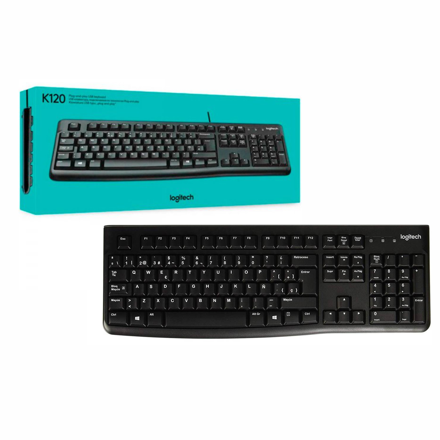 TecladoLogitechK120USBenespaol Teclado Logitech K120 USB en español en TecnoServiceChuy